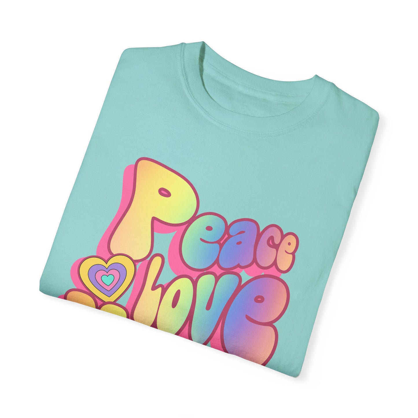 Peace Love Vegan Garment-Dyed Cotton T-shirt {Unisex}