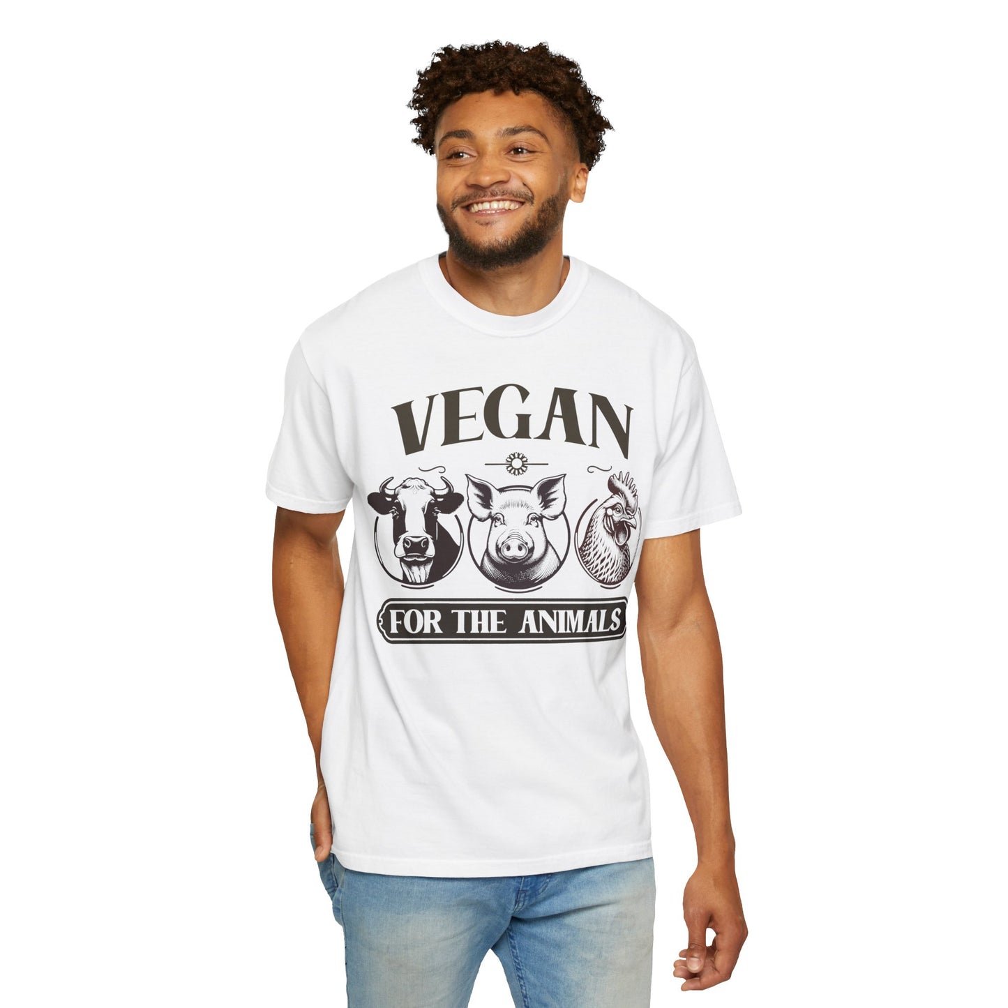 Vegan for the Animals Tee Shirt in Dark Colors {Unisex}