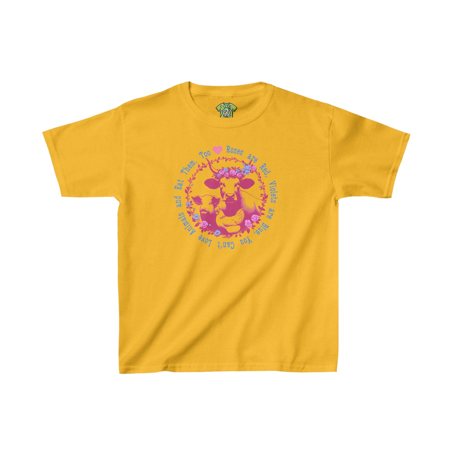 Roses are Red Vegan T-Shirt for Kids {Unisex}