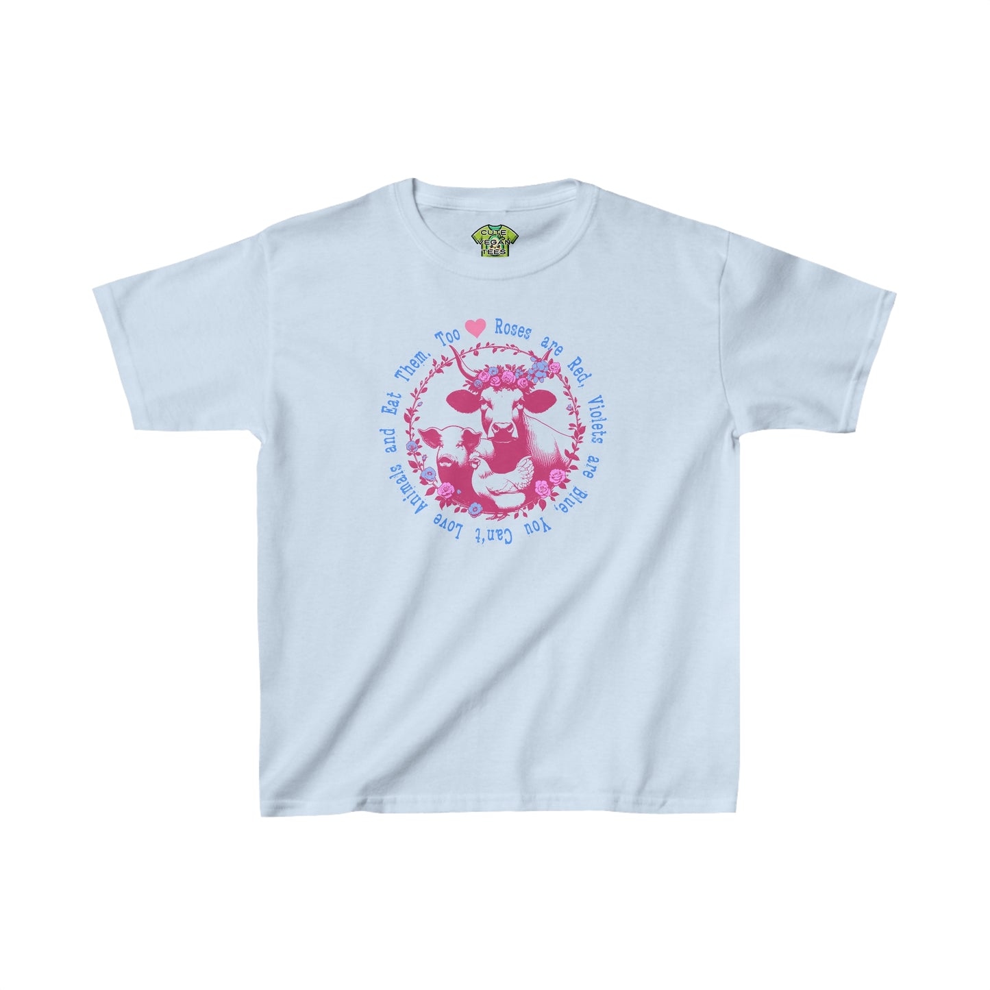 Roses are Red Vegan T-Shirt for Kids {Unisex}