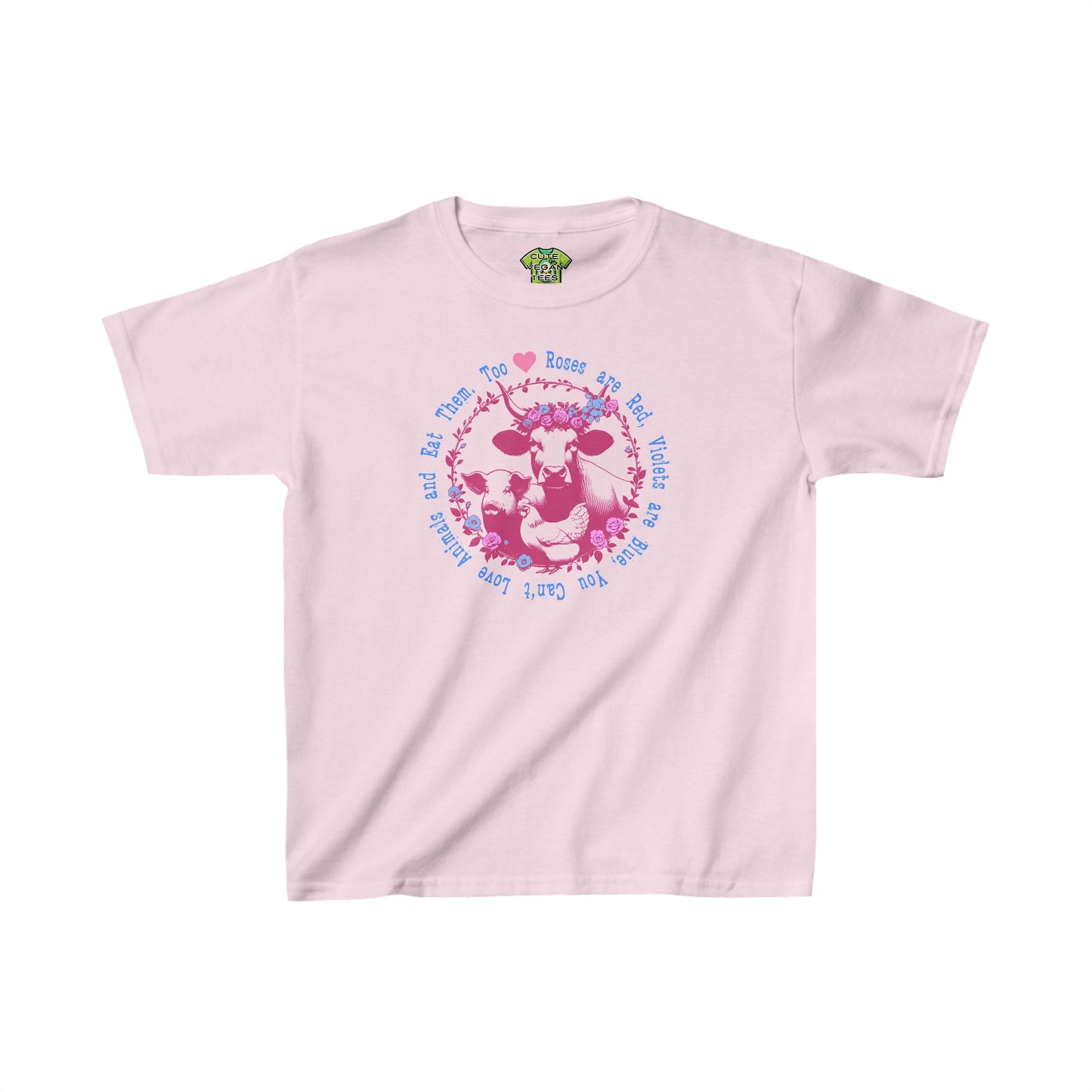 Roses are Red Vegan T-Shirt for Kids {Unisex}