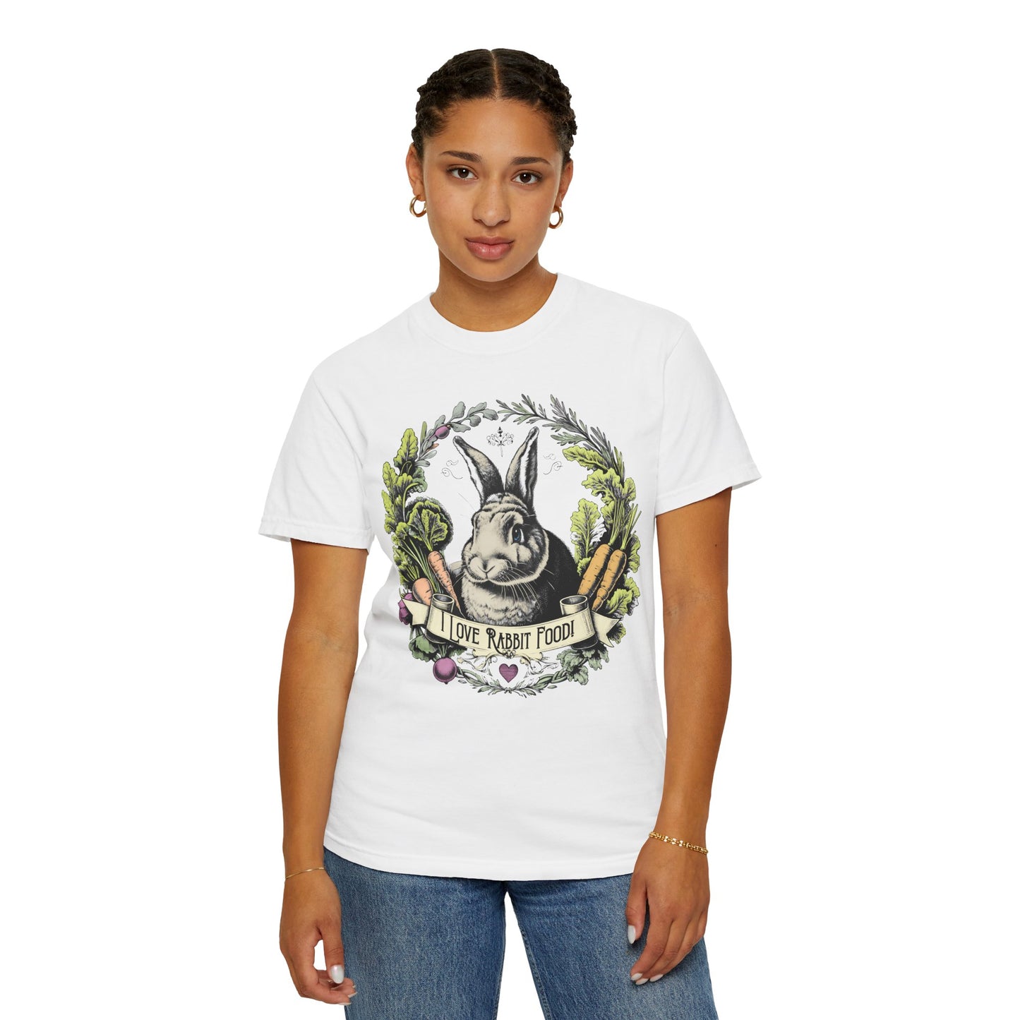 I Love Rabbit Food Vegan Tee Shirt in 4 Colors {Unisex}