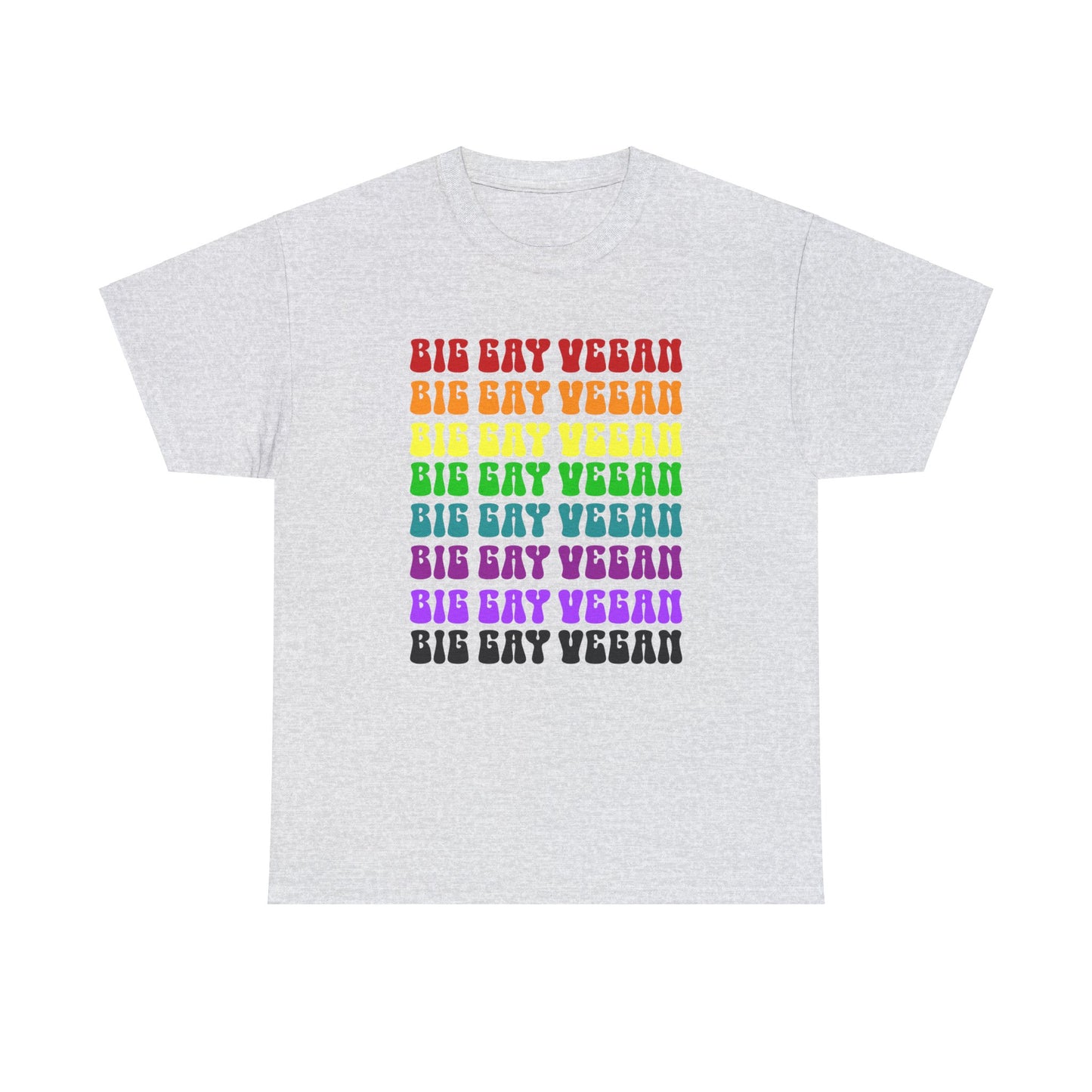 Big Gay Vegan Tee Shirt in Gray {Unisex}
