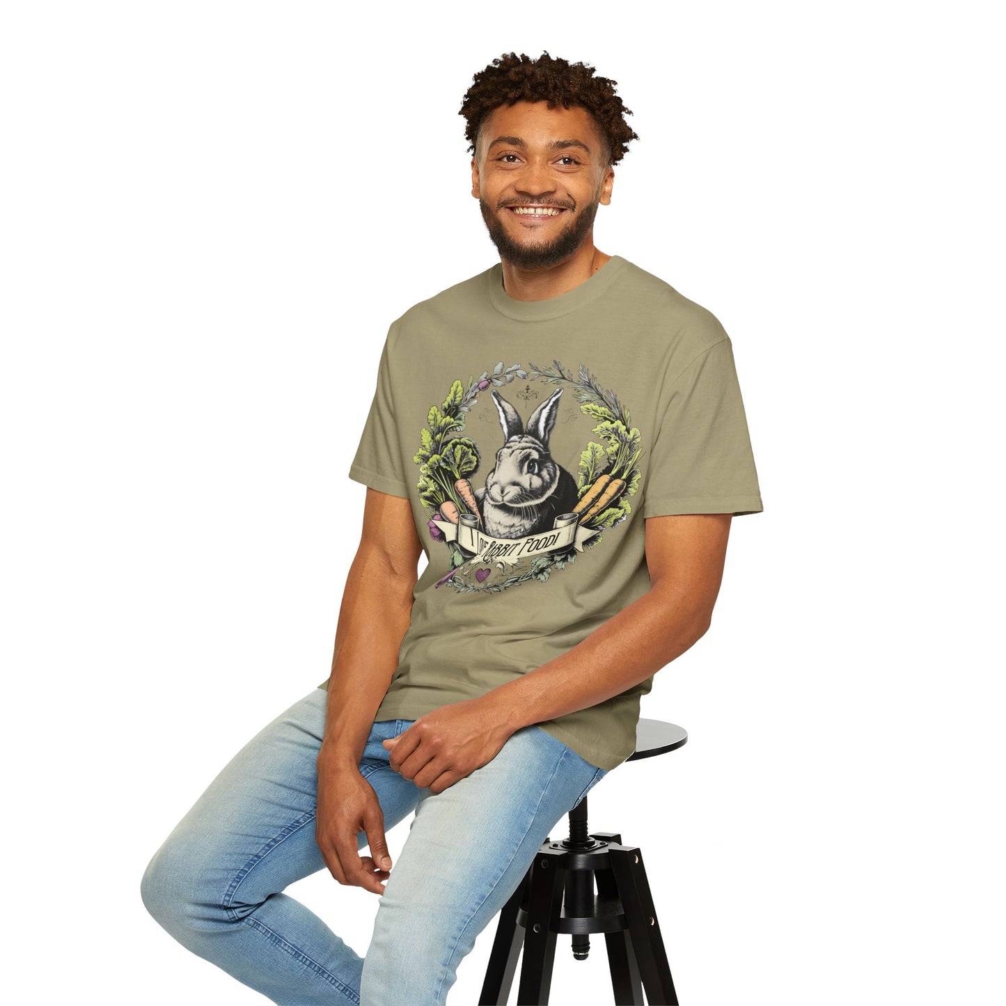 I Love Rabbit Food Vegan Tee Shirt in 4 Colors {Unisex}