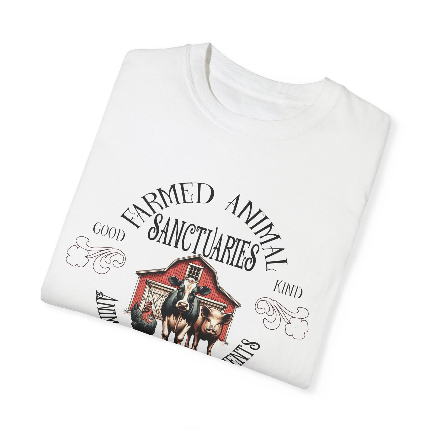 Farmed Animal Sanctuaries Vegan Tee Shirt in Light Colors {Unisex}
