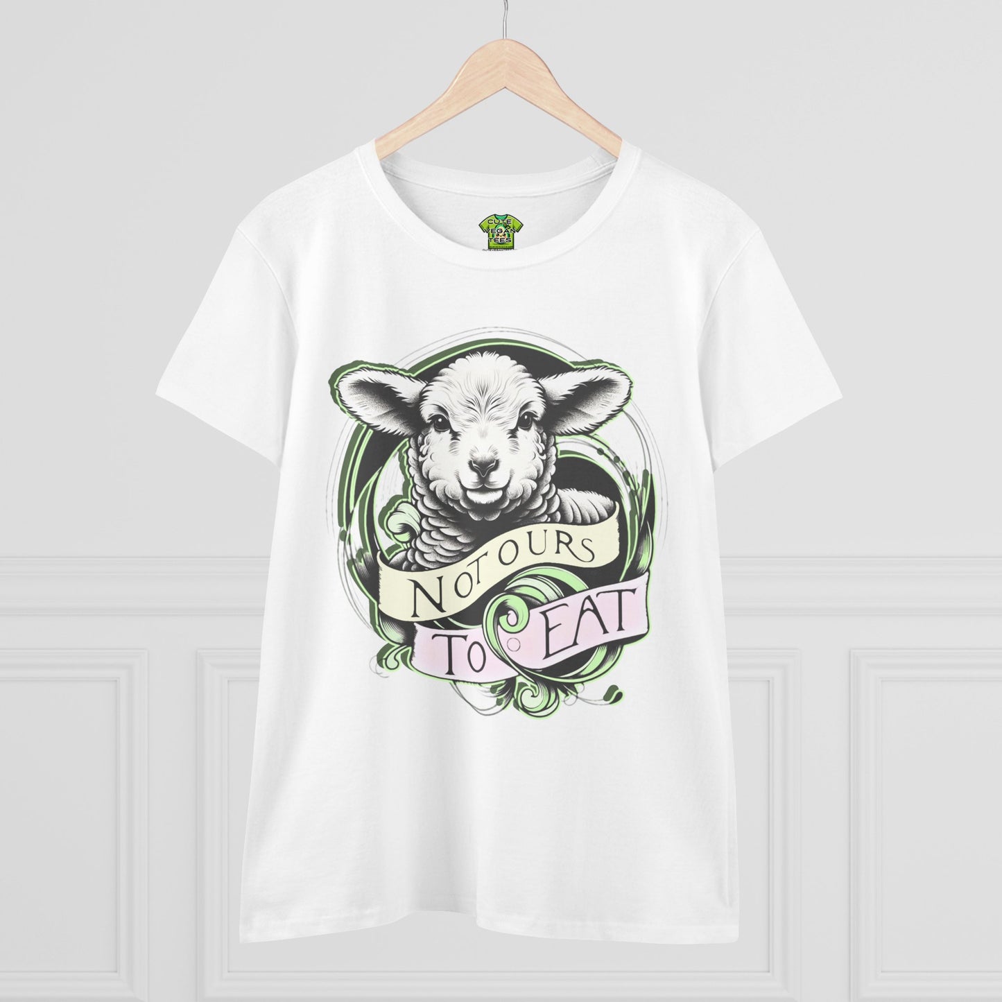 Not Ours to Eat Lamb Tee Shirt in White {Women's}
