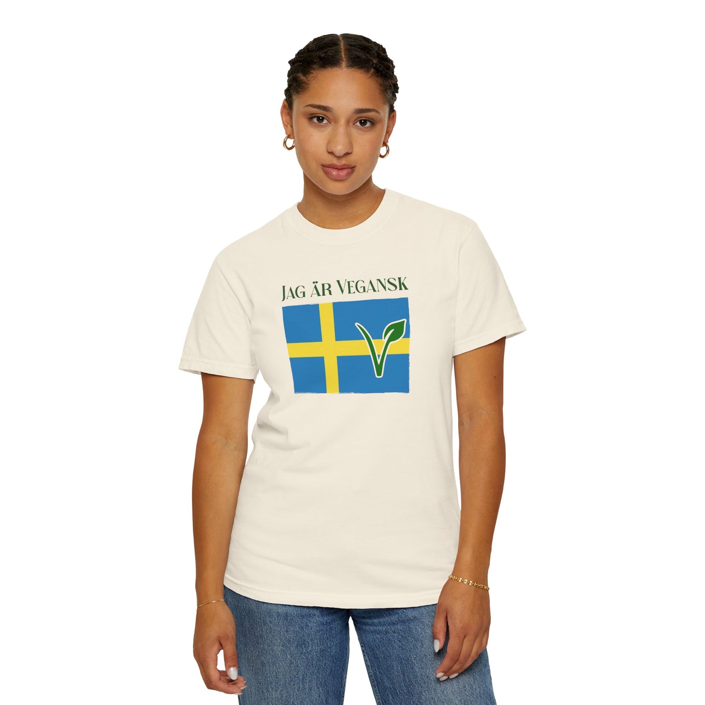 Jag är Vegansk Swedish Vegan Tee Shirt in Light and Tropical Colors {Unisex}