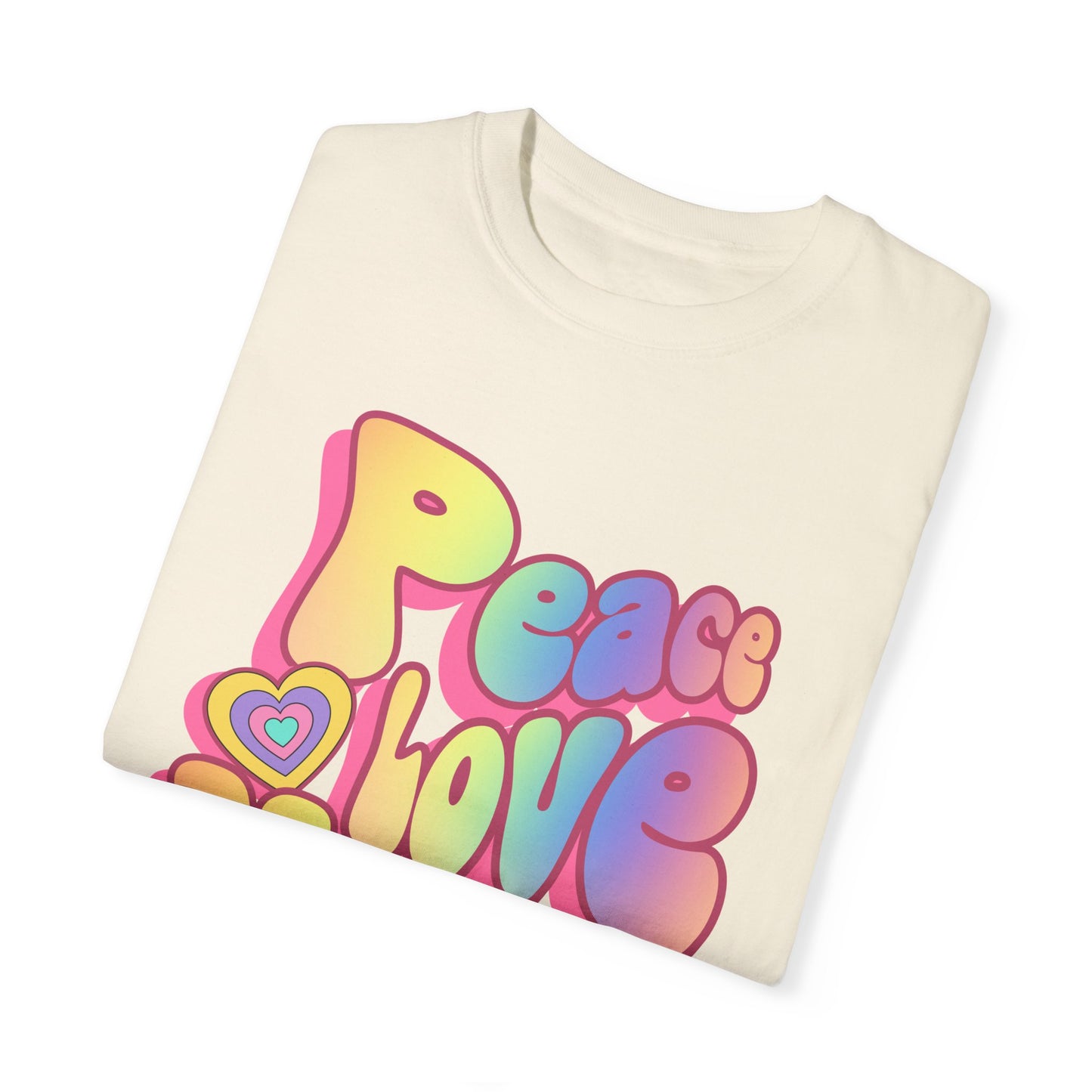 Peace Love Vegan Garment-Dyed Cotton T-shirt {Unisex}
