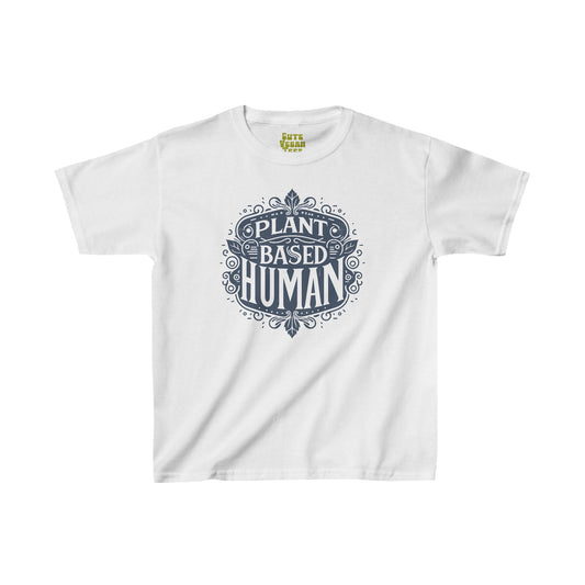 Plant Based Human Vegan Tee Shirt in Light Colors {Kids, Unisex}