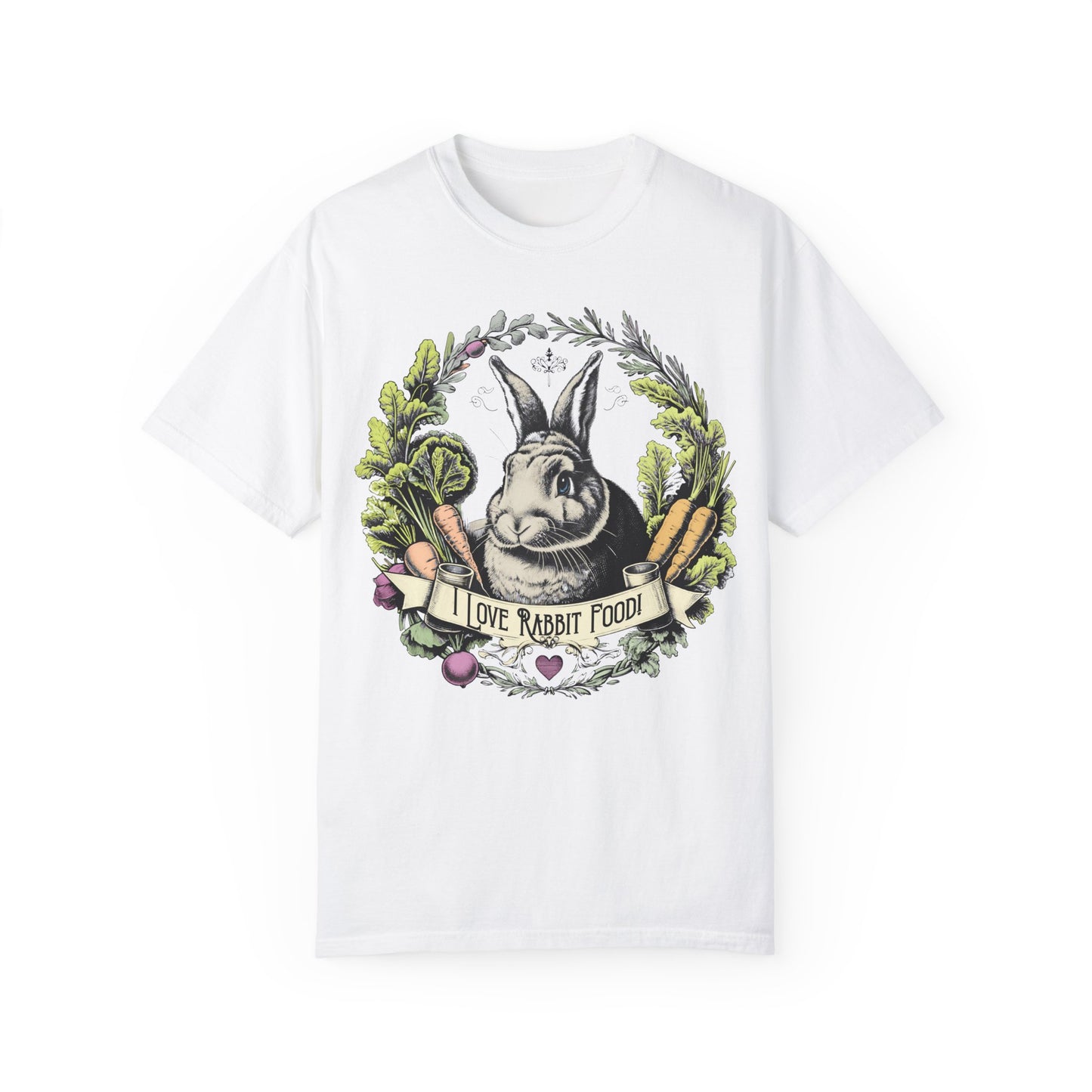 I Love Rabbit Food Vegan Tee Shirt in 4 Colors {Unisex}