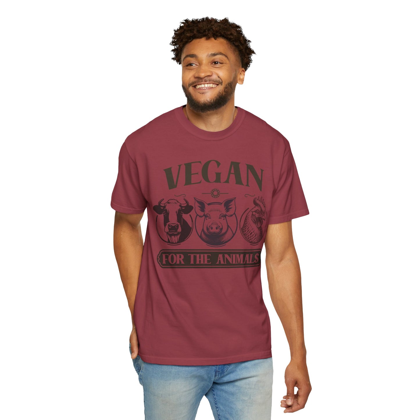 Vegan for the Animals Tee Shirt in Dark Colors {Unisex}