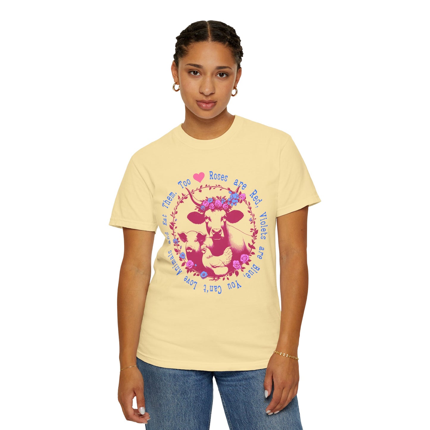 Roses are Red Vegan T-shirt in Bright Colors {Unisex}
