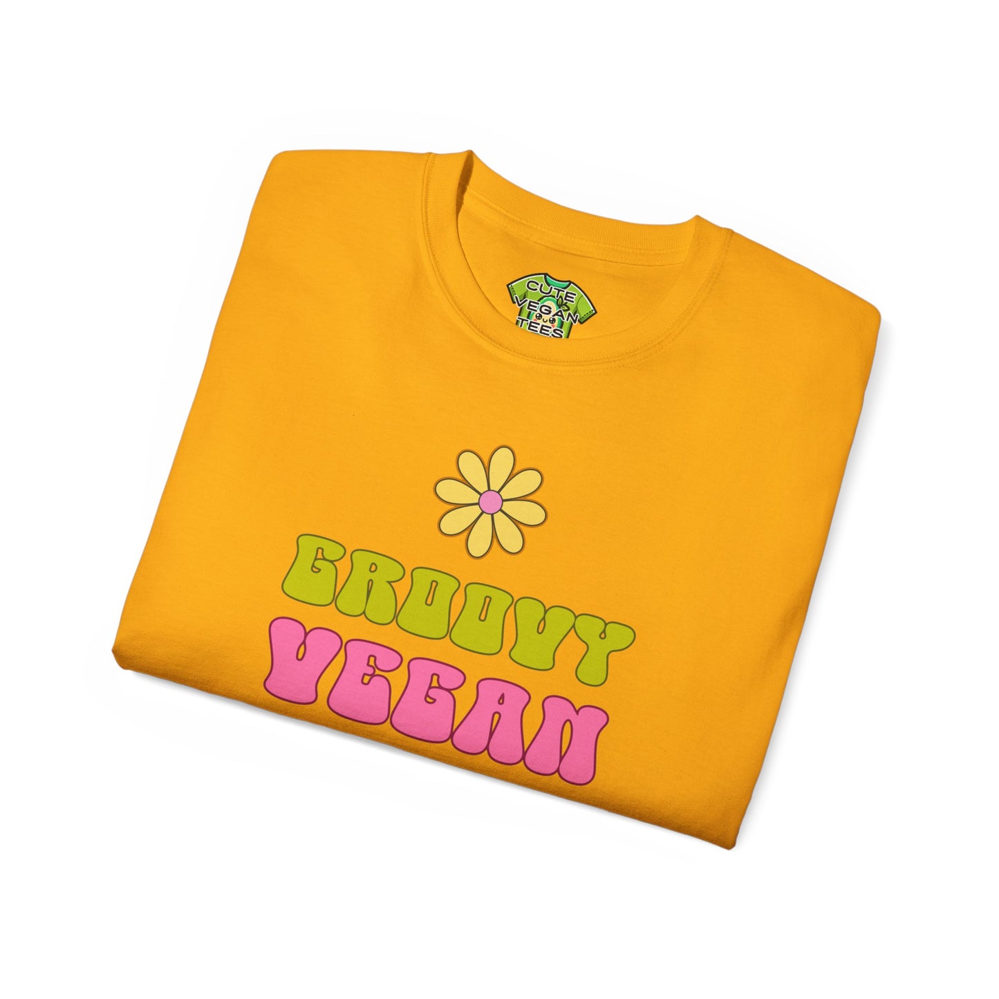 Groovy Vegan T-Shirt {Yellow, Unisex}