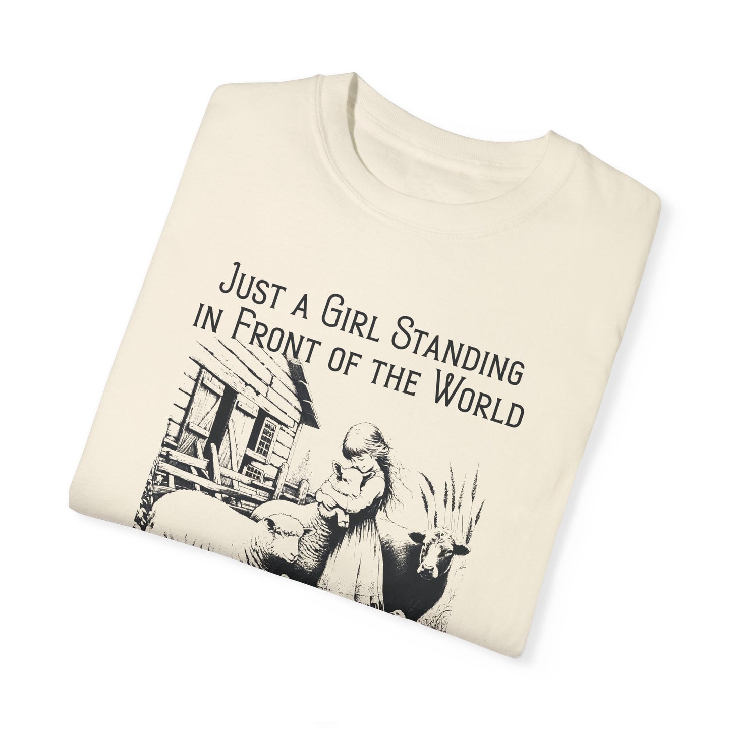 Just a Girl Standing in Front of the World Asking it to Go Vegan T-shirt