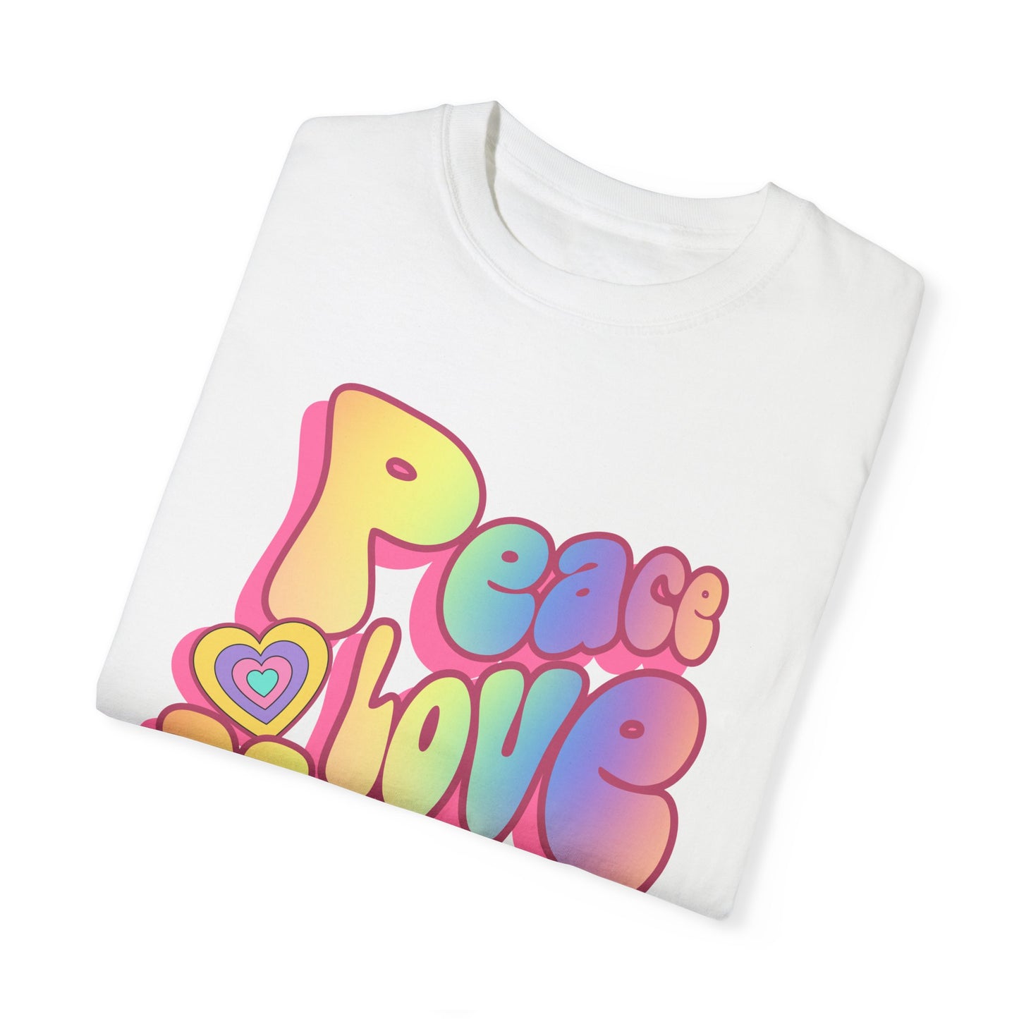 Peace Love Vegan Garment-Dyed Cotton T-shirt {Unisex}