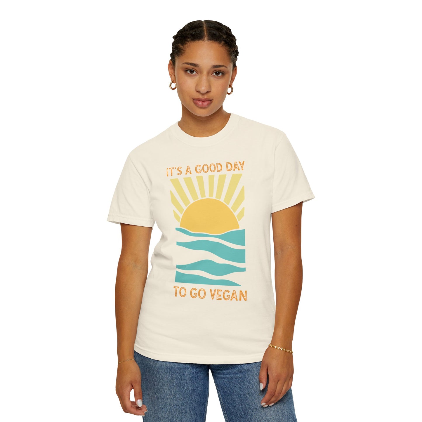 It's a Good Day to Go Vegan Tee Shirt in Light Colors {Unisex}