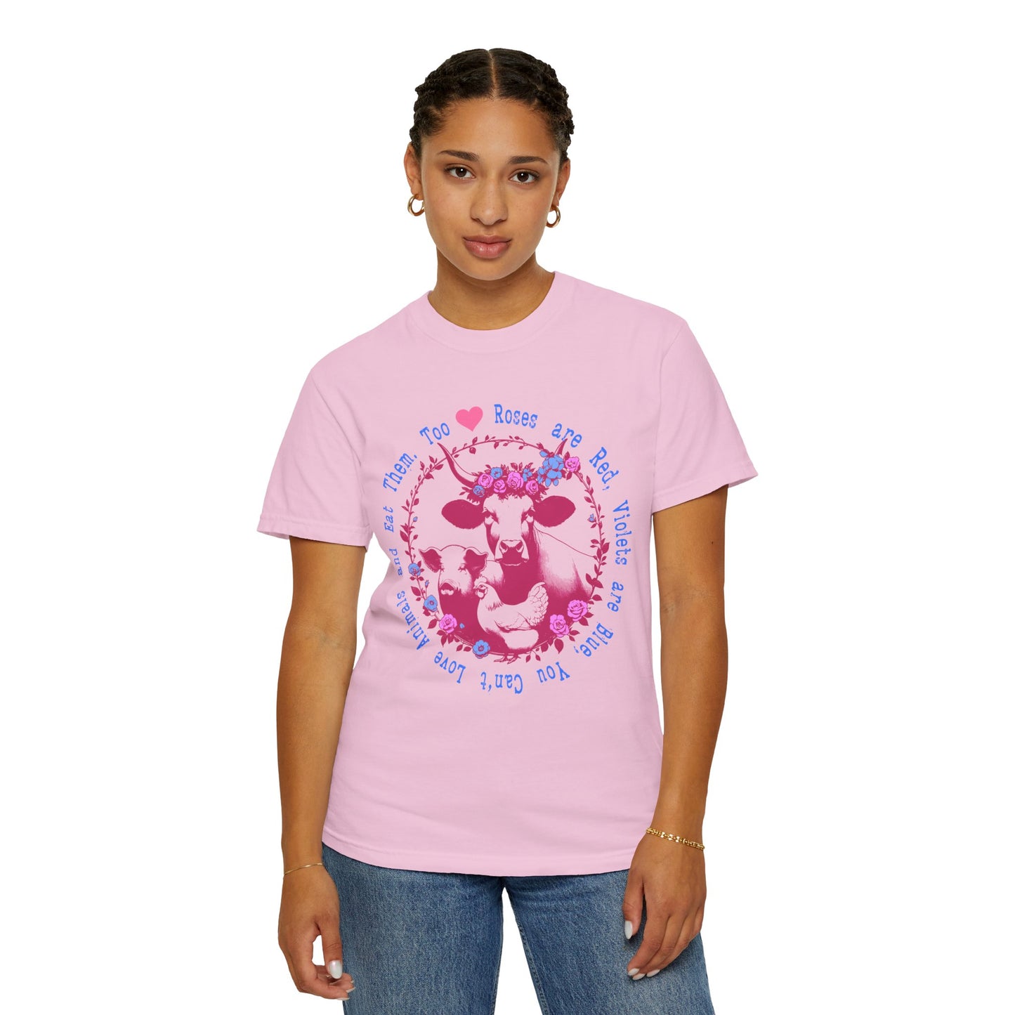 Roses are Red Vegan T-shirt in Bright Colors {Unisex}