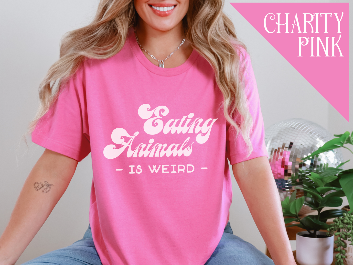 Eating Animals is Weird Vegan Tee Shirt | Ethical Clothing | Cute| Bright Colors