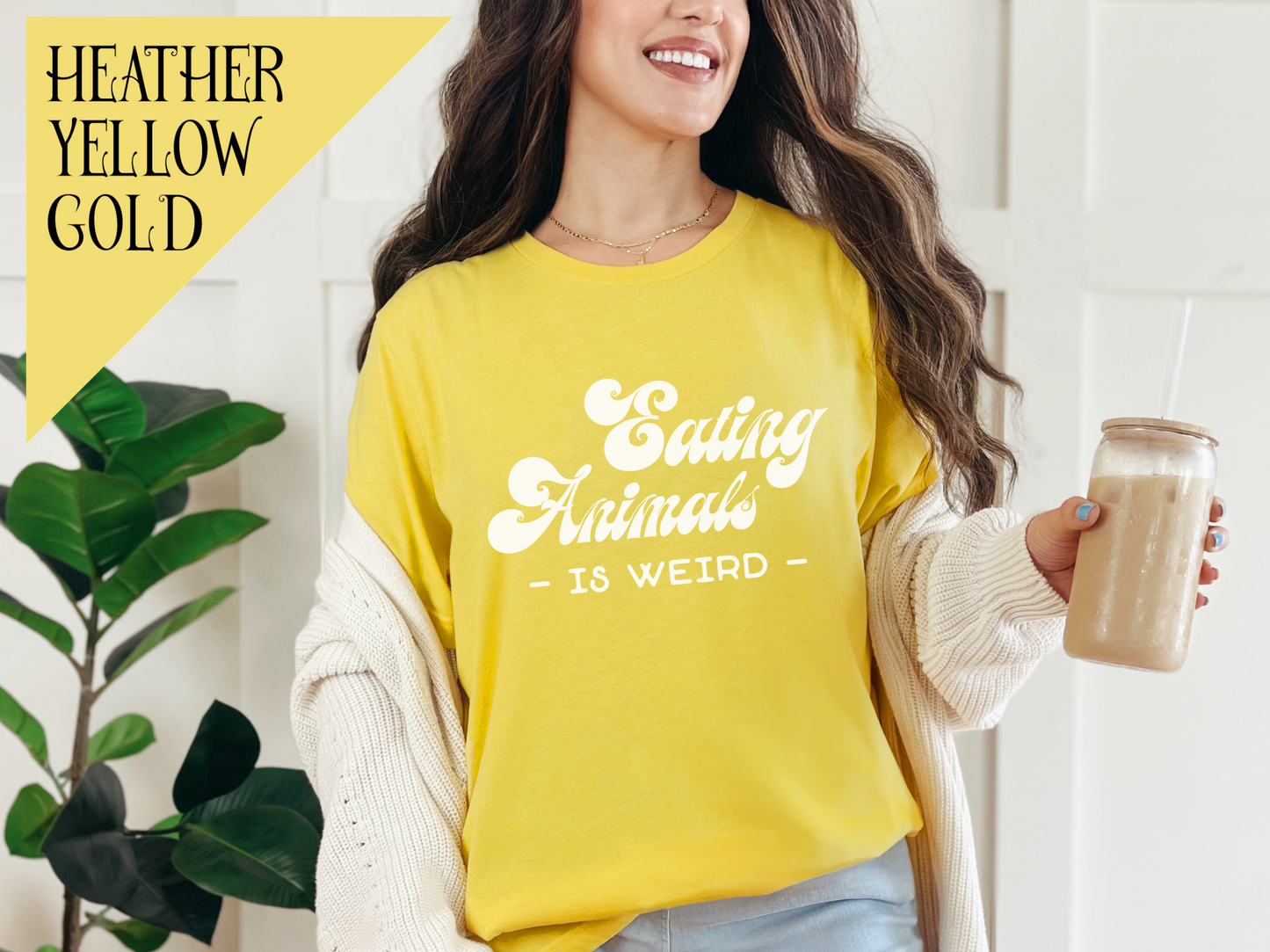 Eating Animals is Weird Vegan Tee Shirt | Ethical Clothing | Cute| Bright Colors