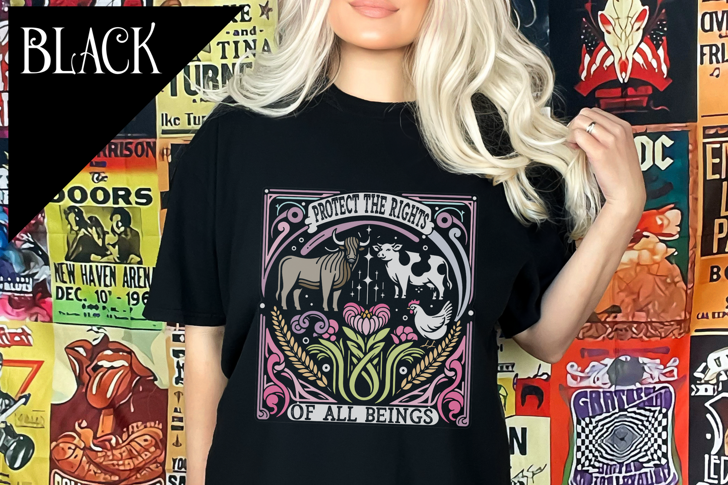 Protect the Rights of All Beings in Dark Colors {Unisex}