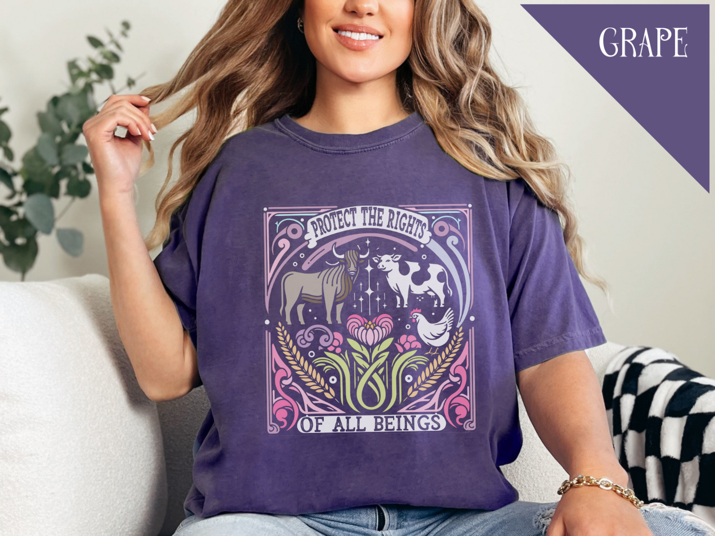Protect the Rights of All Beings in Dark Colors {Unisex}