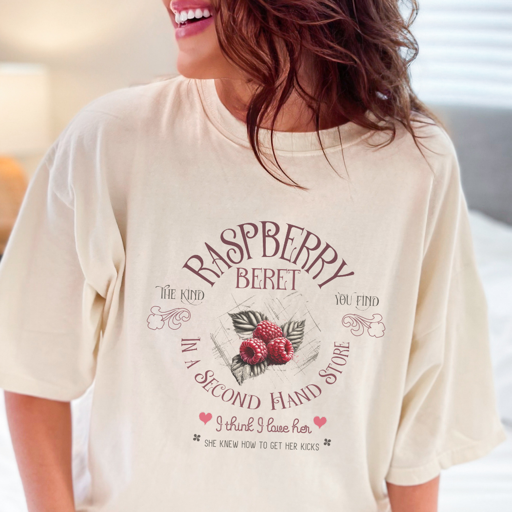 Raspberry Beret Vegan Tee in Light Colors