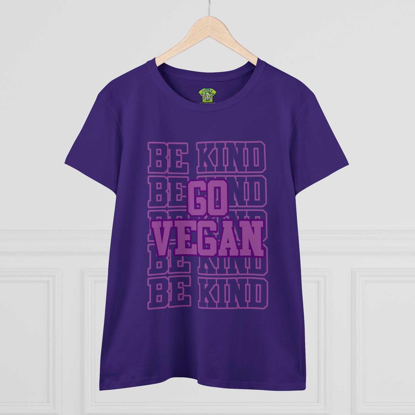 Be Kind Go Vegan T-Shirt in Purple {Women's}