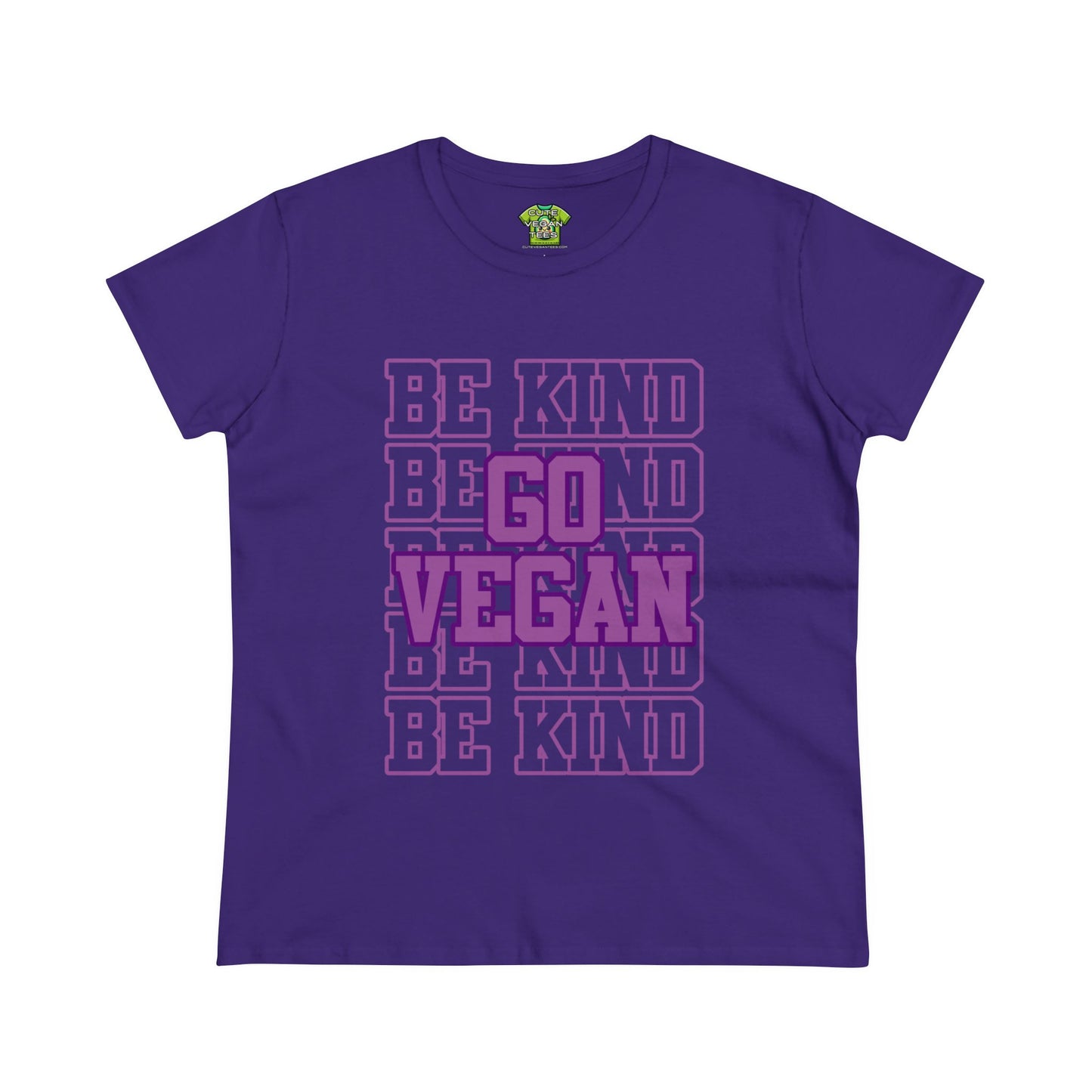 Be Kind Go Vegan T-Shirt in Purple {Women's}