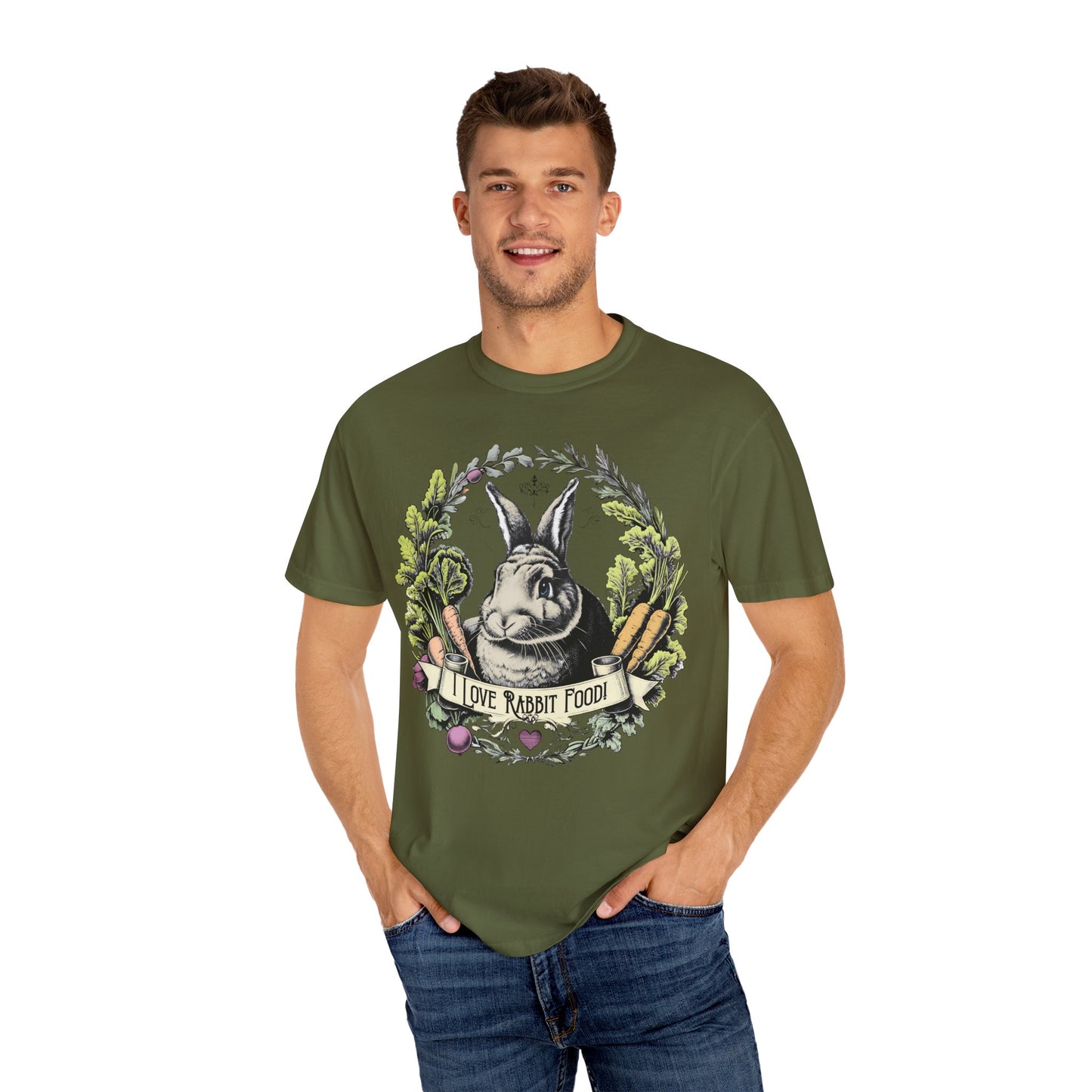 I Love Rabbit Food Vegan Tee Shirt in 4 Colors {Unisex}