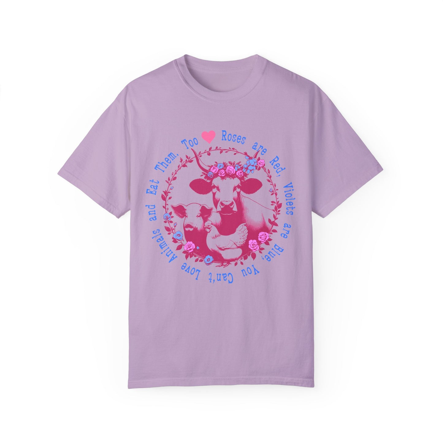 Roses are Red Vegan T-shirt in Bright Colors {Unisex}