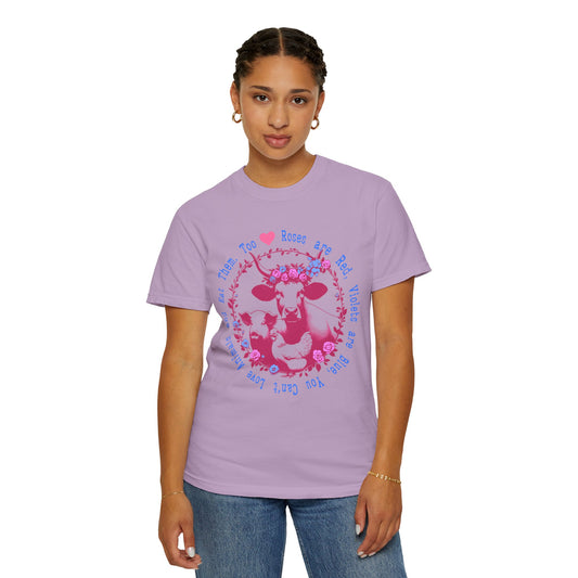Roses are Red Vegan T-shirt in Bright Colors {Unisex}