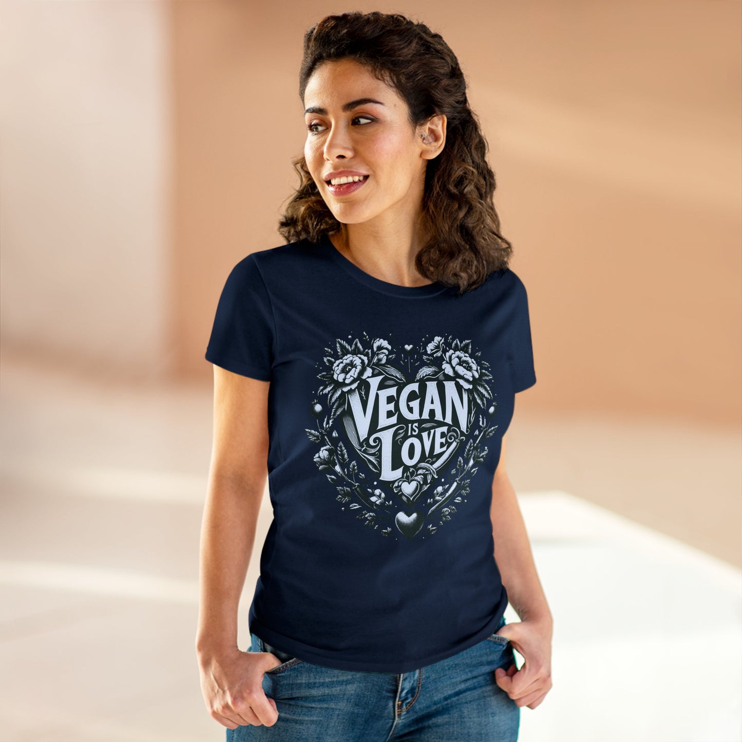 Vegan is Love in Navy Blue {Women's}