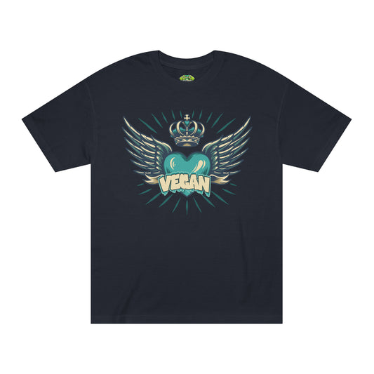 Royal Vegan Heart with Wings in Black or Navy {Unisex}