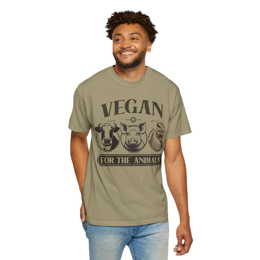 Vegan for the Animals Tee Shirt in Dark Colors {Unisex}