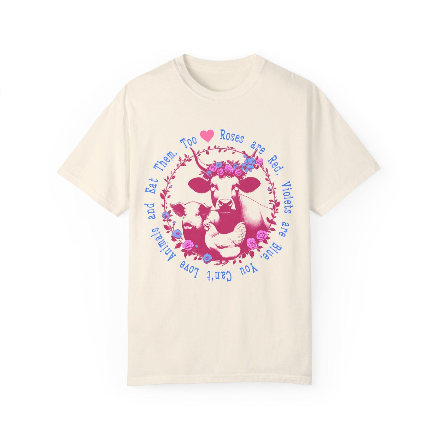 Roses are Red Vegan T-shirt in Bright Colors {Unisex}