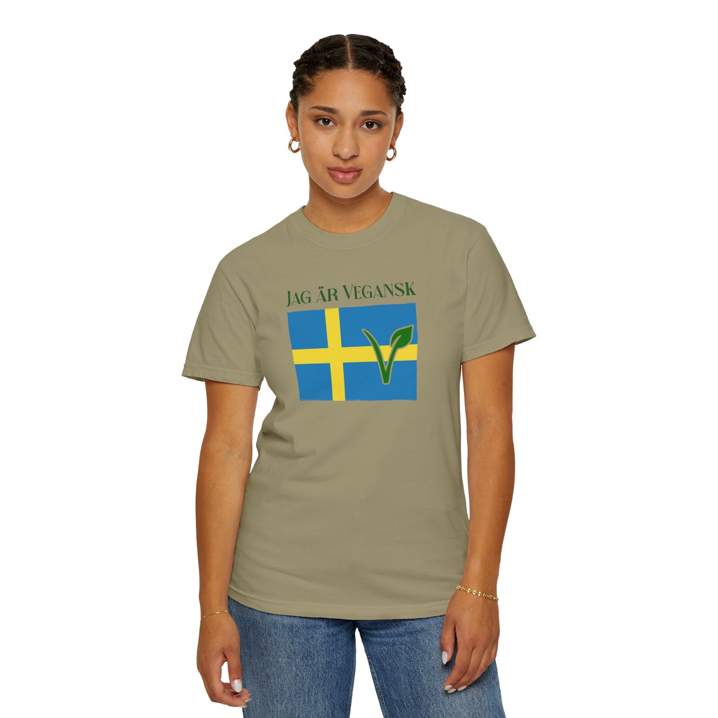 Jag är Vegansk Swedish Vegan Tee Shirt in Light and Tropical Colors {Unisex}