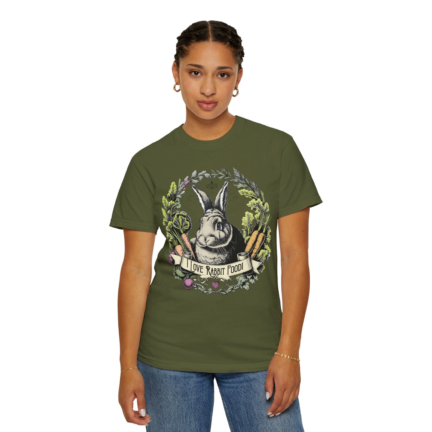 I Love Rabbit Food Vegan Tee Shirt in 4 Colors {Unisex}