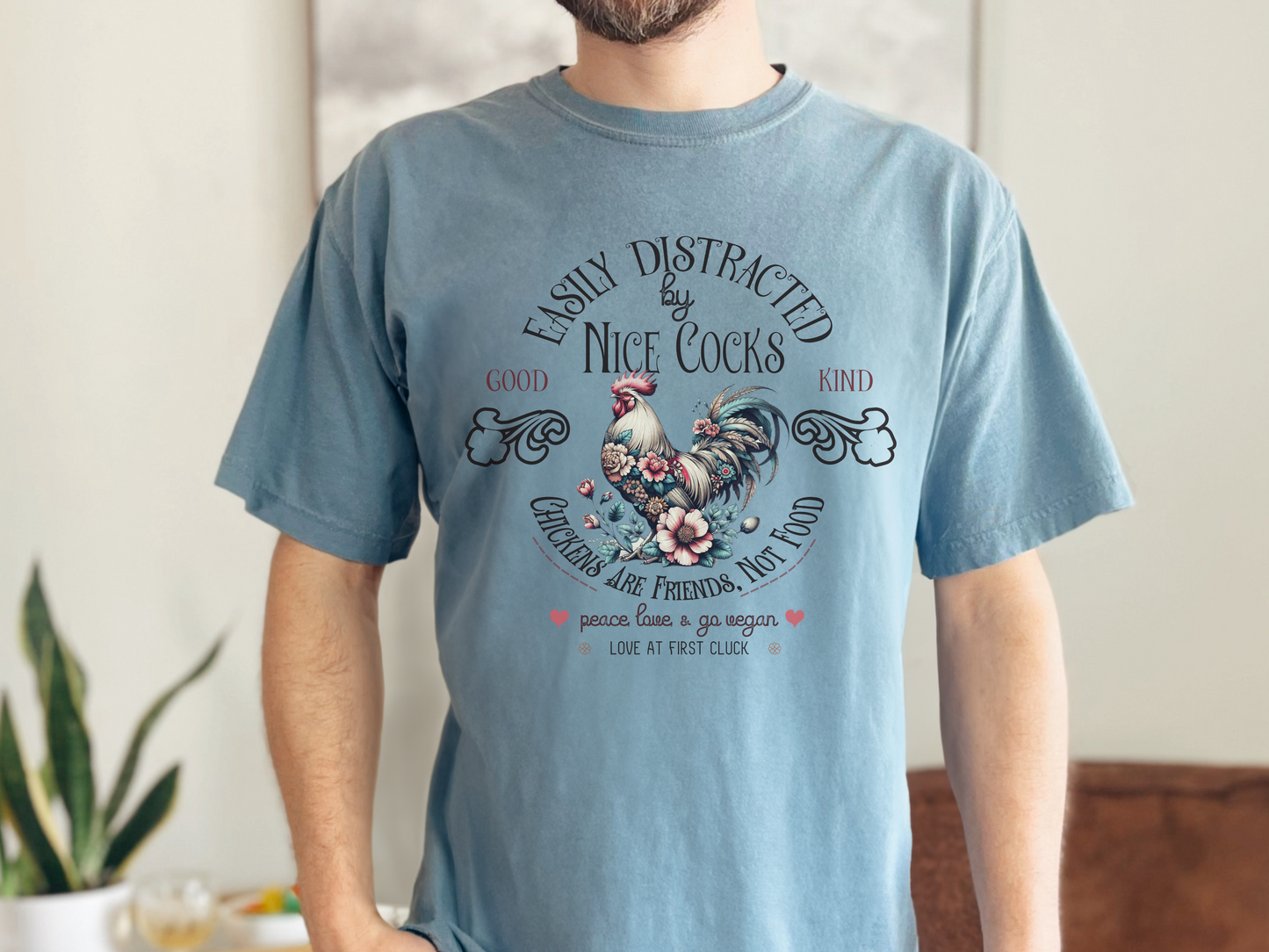 Easily Distracted by Nice Cocks Vegan T-Shirt {Unisex}